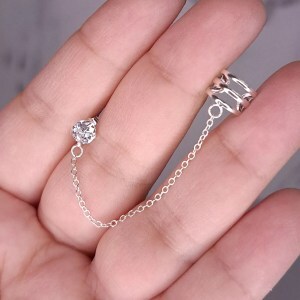 Aro earcuff con cadena