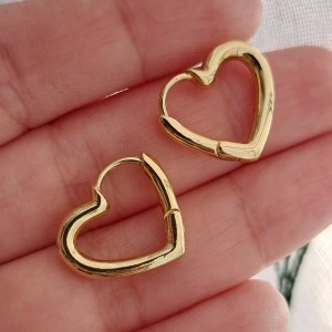 Argollas mini golden hearts