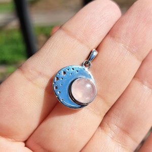 Colgante Constelación Cuarzo Rosa