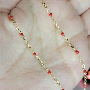 Collar Mostacillas Rojas